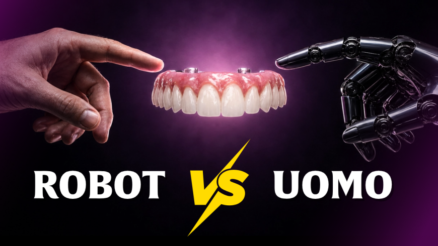 Denti fatti “a mano” o chirurgia robotica d’eccellenza? La nuova frontiera delle riabilitazioni estreme della bocca